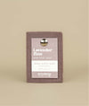 Lavender zinc soap with recycled paper tag held up by mental push pin 
