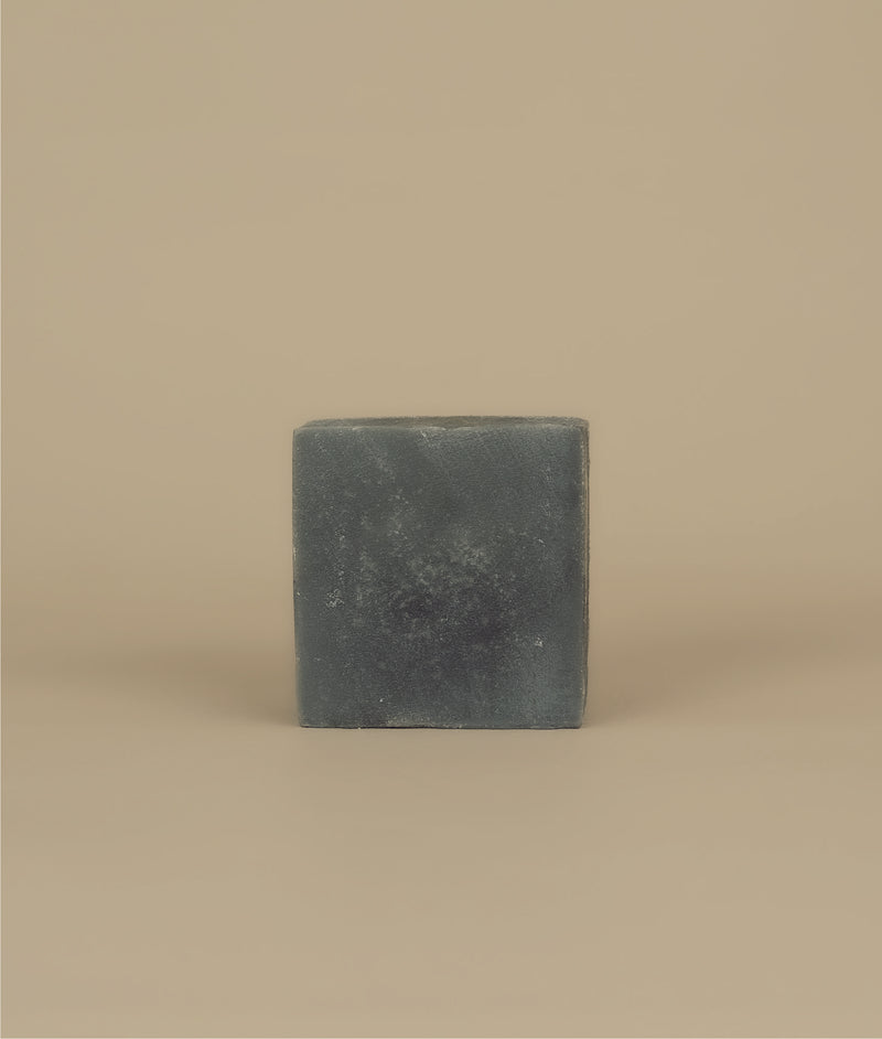 Small square naked grey fresh silk conditioner bar